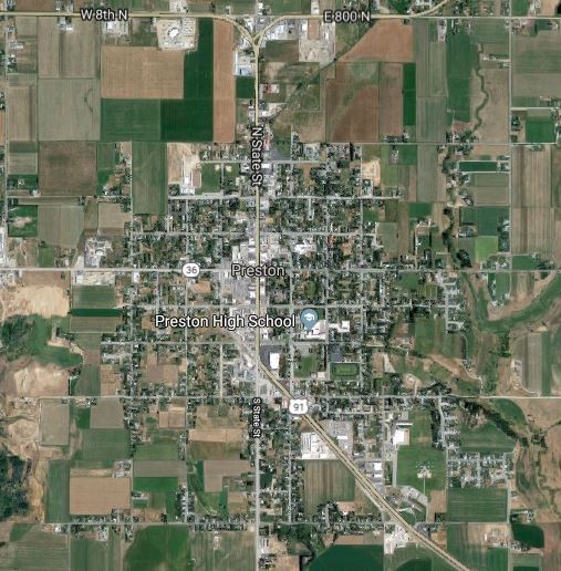 Preston map Idaho